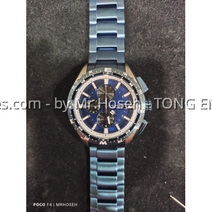Balmer 44mm Men Chronograph Watch with Compass Bezel 8118G SS-5